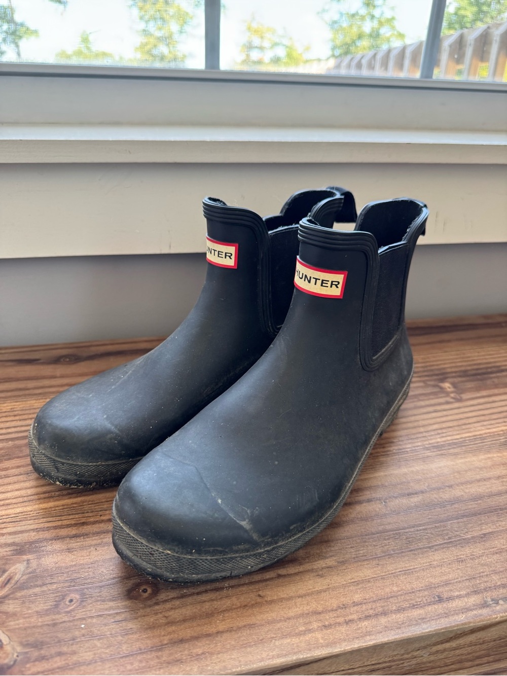 Hunter Women’s  Black Chelsea Rain Boots